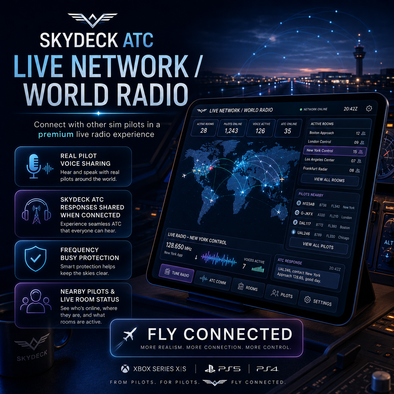SkyDeck Live Network and Pilot Network feature preview